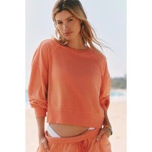 Anthropologie Daily Practice Pardon our Dust Crop Sweatshirt Top XS NWT 284190